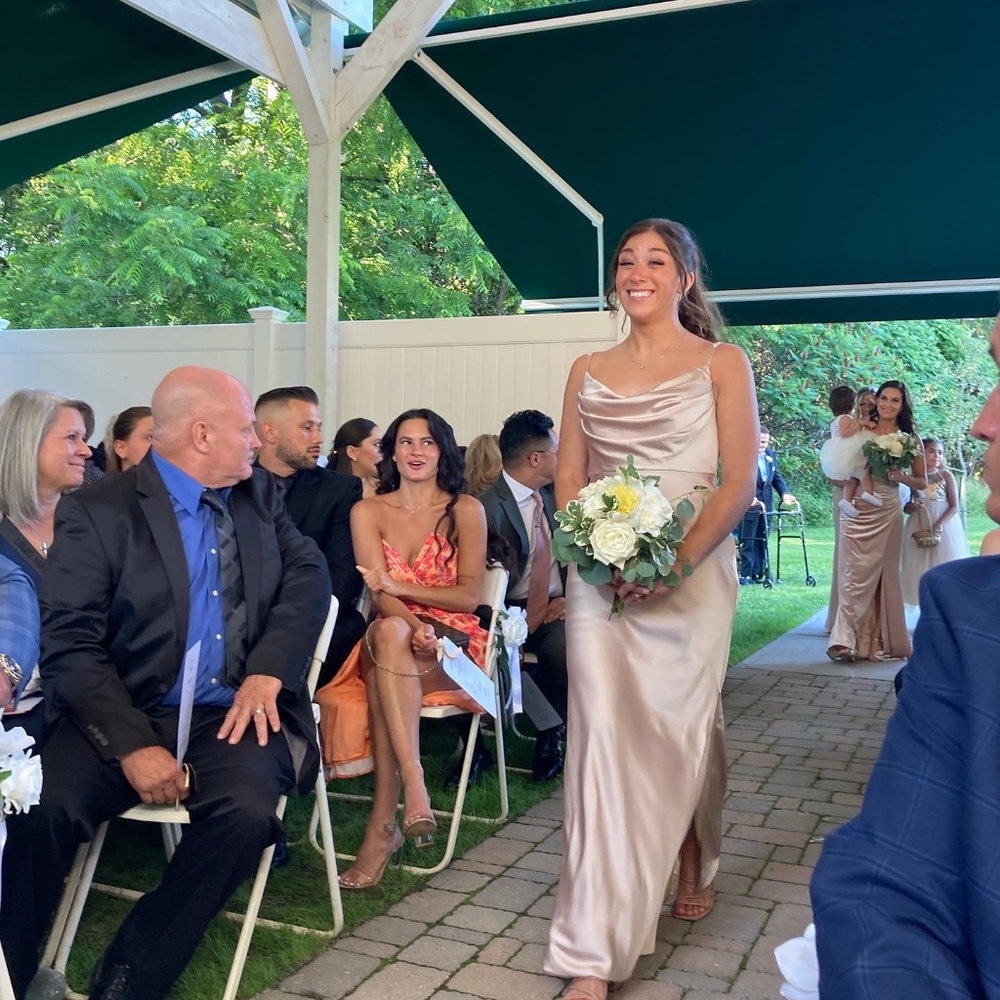 Revelry- Skye Champagne Gold dress